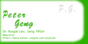 peter geng business card